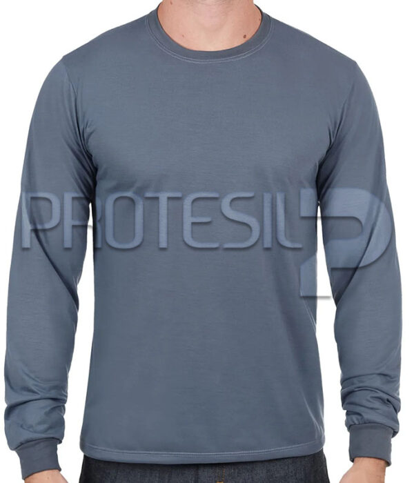 CAMISETA M/LONGA CINZA.